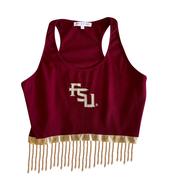 Florida State Emerson Krypto Racerback with Rhinestone Fringe Tank Top